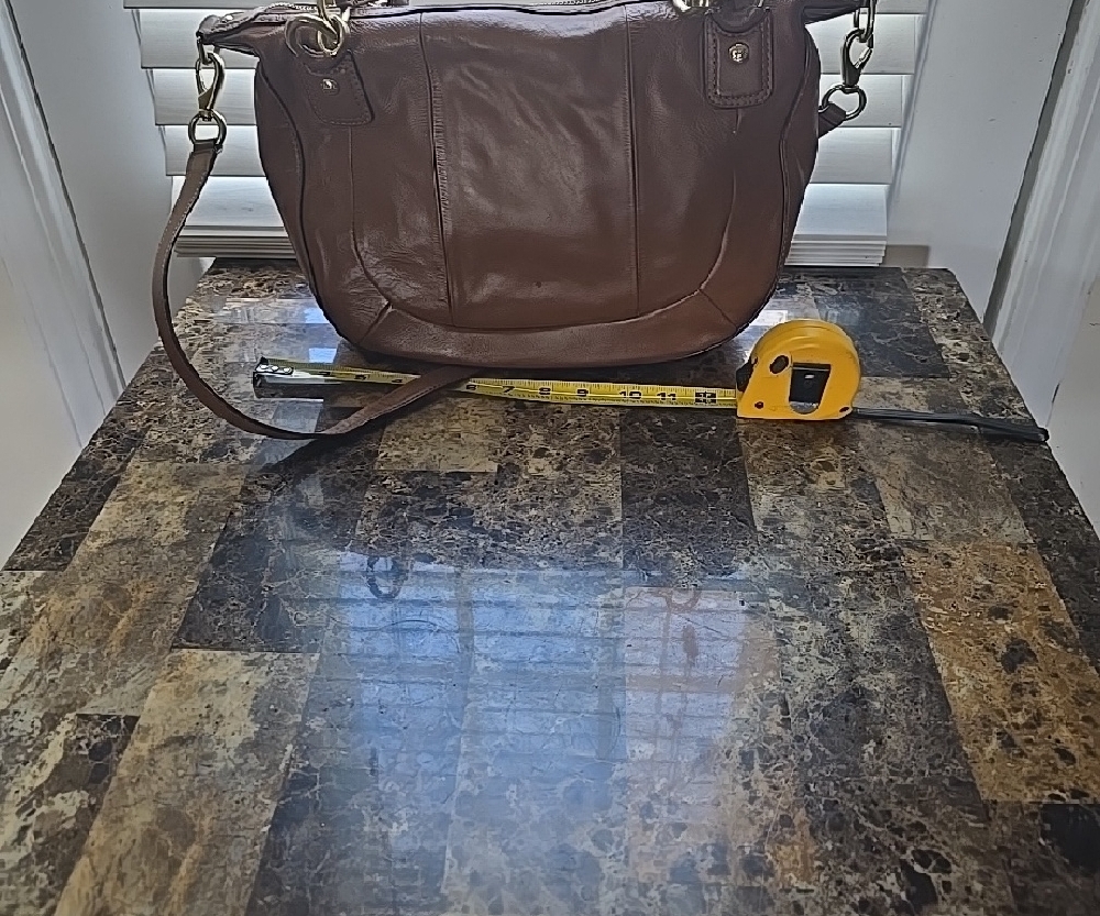 Coach Kristin Brown Woven Leather Handbag - Picture 3 of 9